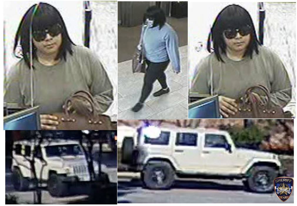 MCTXSheriff Seeking Public’s Help to Identify Robbery Suspect Montgomery County Sheriff’s Office is seeking the public’s help in identifying the below pictured suspect who robbed the Chase Bank on February 13, 2019. The suspect fled in what appears to be a light colored 4-door Jeep Wrangler possibly a Sahara model with colored fenders, a matching hard top and aftermarket wheels and tires. If you have any information regarding this investigation, please contact Montgomery County Sheriff’s Office at 936-760-5800, the FBI, or Crime Stoppers at 1-800-392-STOP (7867) and refer to case #19A052019.