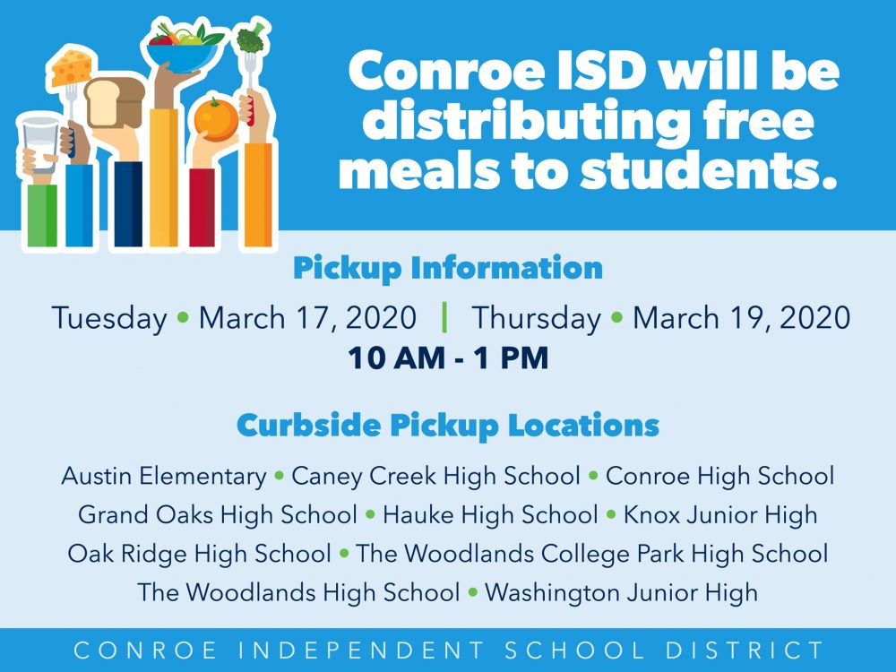 conroe isd free student meal